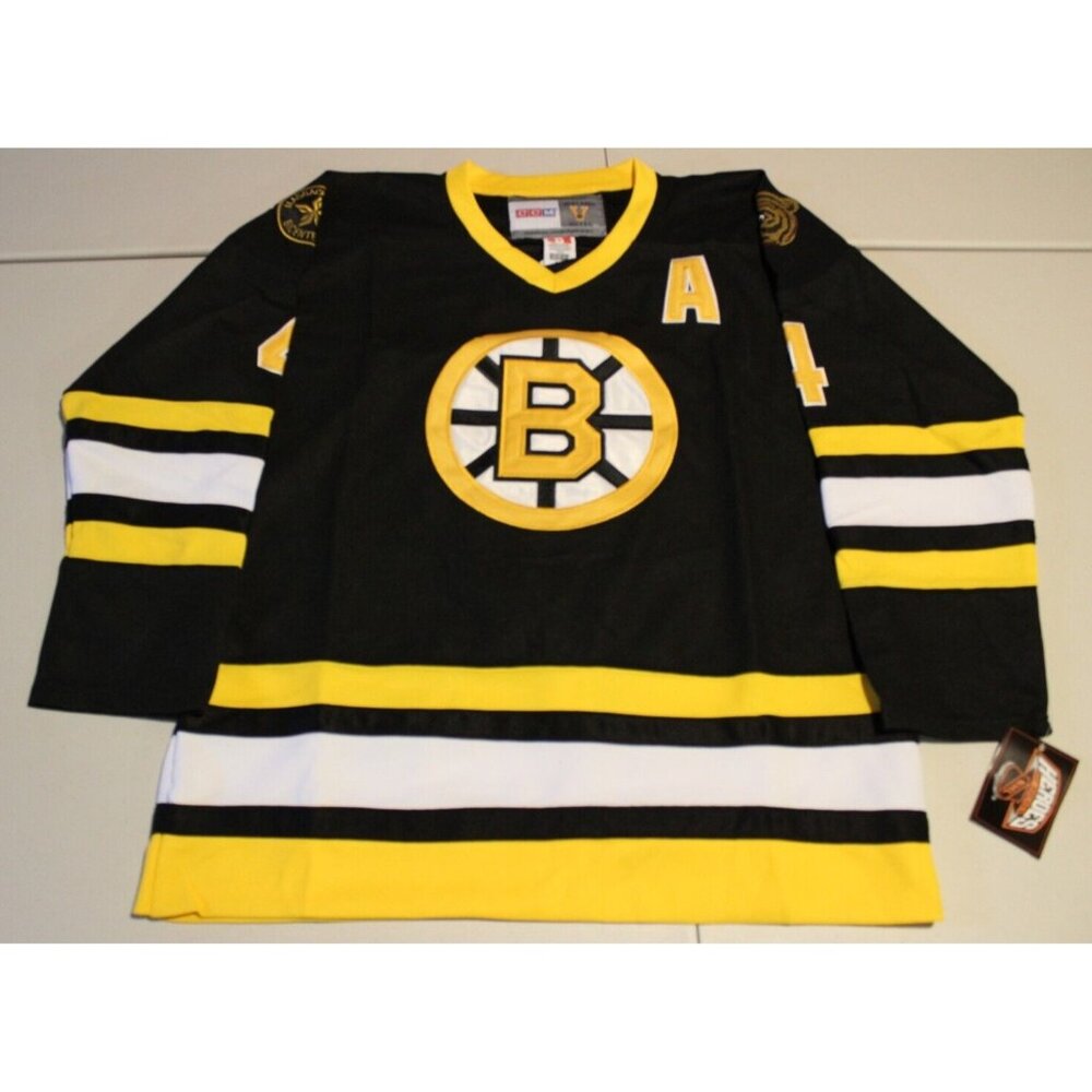 NHL Hockey Vintage Boston Bruins Bobby Orr #4 Sewn Jersey 52 XL Black CCM NWT